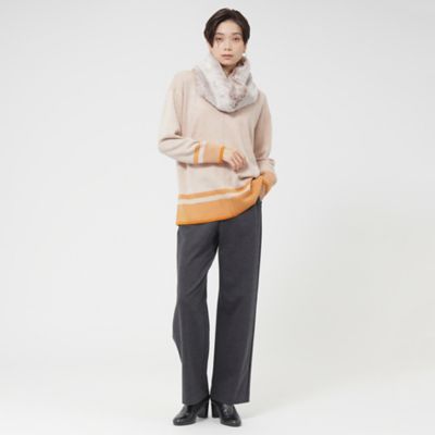 【ウォッシャブル】ニットコンビファースヌード（Ｕ５７５２２７２＿＿）