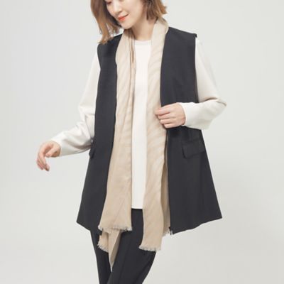 【SALE】EVEX by KRIZIA (Women)/エヴェックス バイ クリツィア シルクコットンストール(U5752572__) ベージュ40L スカーフ・ショール【三越伊勢丹/公式】