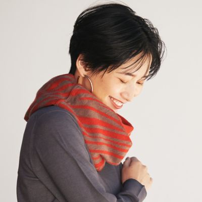 ＜EVEX by KRIZIA (Women)＞２３ＡＷ＊Ｗｉｎｇｓ掲載＊【ウォッシャブル】アニマルニットスヌード（Ｕ５７５３２７３＿＿）