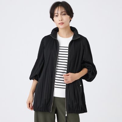 はっ水】【防風】【ウォッシャブル】ジャージープリーツアウター