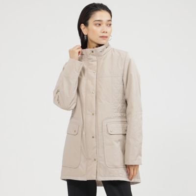＊ＳＴＯＲＹ掲載＊【カタログ掲載品】【ウォッシャブル】【吸湿発熱】【消臭】ストレッチタフタキルティングコート（Ｕ５Ａ０４４３９＿＿）