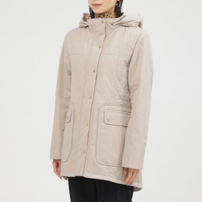 ＊ＳＴＯＲＹ掲載＊【カタログ掲載品】【ウォッシャブル】【吸湿発熱】【消臭】ストレッチタフタキルティングコート（Ｕ５Ａ０４４３９＿＿）
