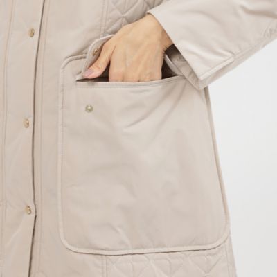＊ＳＴＯＲＹ掲載＊【カタログ掲載品】【ウォッシャブル】【吸湿発熱】【消臭】ストレッチタフタキルティングコート（Ｕ５Ａ０４４３９＿＿）