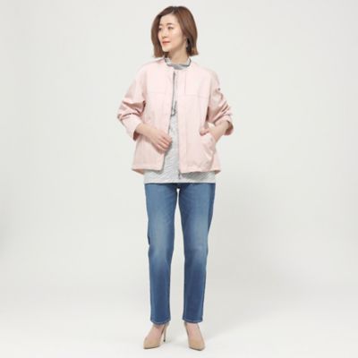 【ウォッシャブル】【はっ水】【花粉対策】【防しわ】【ＵＶカット】ポランタフタノーカラーブルゾン（Ｕ５Ａ０５５１１＿＿）