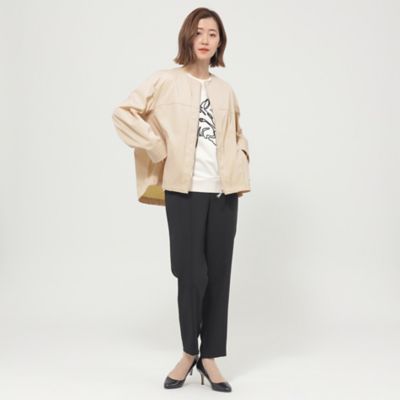 【ウォッシャブル】【はっ水】【花粉対策】【防しわ】【ＵＶカット】ポランタフタノーカラーブルゾン（Ｕ５Ａ０５５１１＿＿）
