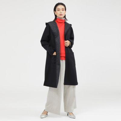 ＊ＳＴＯＲＹ掲載＊【カタログ掲載品】【ウォッシャブル】【リバーシブル】レオパードダンボールフーデットコーディガン（Ｕ５Ａ０６４４１＿＿）