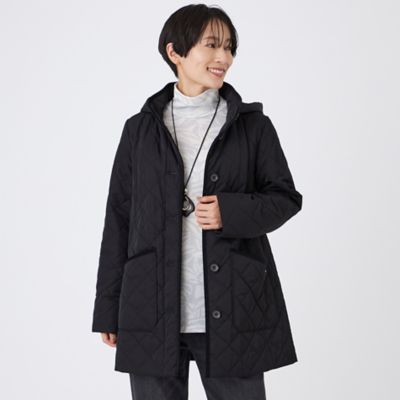 ＜EVEX by KRIZIA (Women)＞【光・遠赤外線吸収発熱】【マシンウォッシャブル】ダイヤキルトフーデッドコート（Ｕ５Ａ０６６６０＿＿）