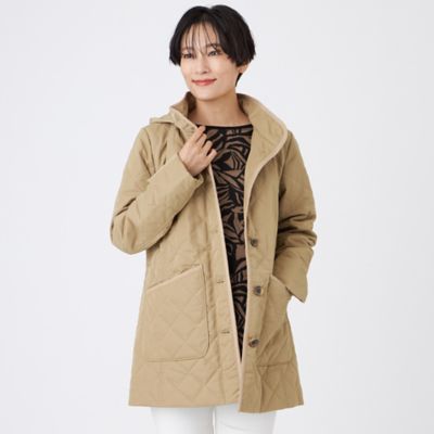 EVEX by KRIZIA (Women)/エヴェックス バイ クリツィア ダイヤキルトフーデッドコート(U5A06660__) ベージュ40L コート・ジャケット【三越伊勢丹/公式】