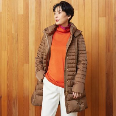 コート　新品未使用　ヘレンチア　ブラウン 23AW＊Wings掲載＊【ウォッシャブル】シャンブレー
