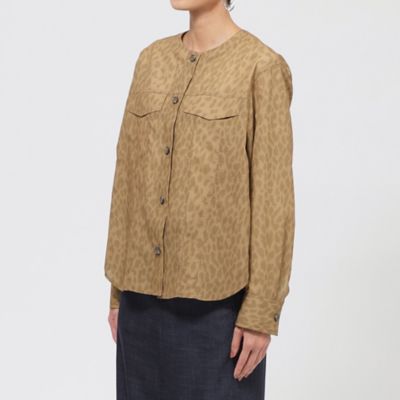 ウォッシャブル】パンサープリントシャツジャケット