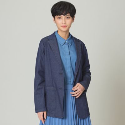 ＜EVEX by KRIZIA (Women)＞【ウォッシャブル】ライトストレッチデニムテーラードジャケット（Ｕ５Ｅ０２１２５＿＿）
