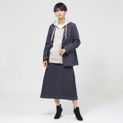 コントラスト刺繍とインサート大黒リラックスフィットデニム