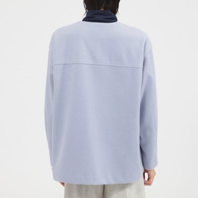 【カタログ掲載品】【ウォッシャブル】ウールライクジャージノーカラージャケット（Ｕ５Ｅ０５４４０＿＿）