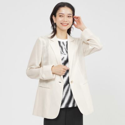 ＜EVEX by KRIZIA (Women)＞【カタログ掲載品】【ウォッシャブル】シアーヴィンテージスラブテーラージャケット（Ｕ５Ｅ０６５６３＿＿）