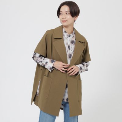 ＜EVEX by KRIZIA (Women)＞【ウォッシャブル】ウーリークロスポンチョジレ（Ｕ５Ｇ１１２０９＿＿）