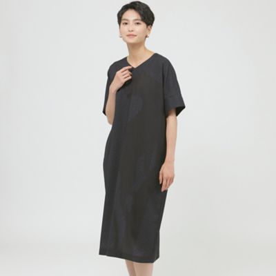 【接触冷感】【ウォッシャブル】シャドーパンサープリントサックワンピース（Ｕ５Ｊ０６３９５＿＿）