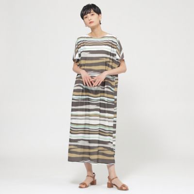 【カタログ掲載品】【接触冷感】【ＵＶ対策】【ウォッシャブル】コンチェロアニマルボーダーワンピース（Ｕ５Ｊ０６５５８＿＿）