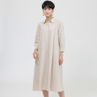 ＜EVEX by KRIZIA (Women)＞【接触冷感】【吸水速乾】【ウォッシャブル】リネンライクポプリンシャツワンピース（Ｕ５Ｊ６５１８９＿＿）