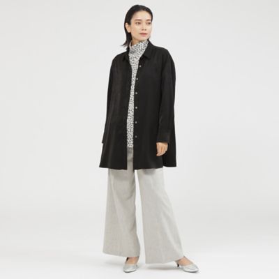 ＊新品・未使用＊【FURFUR】リブウェストロングシャツ FURFUR｜《手洗い可》ウエスト絞りストライプシャツ