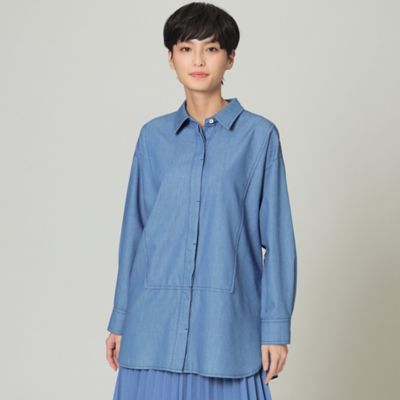 ＜EVEX by KRIZIA (Women)＞【ウォッシャブル】ソフトデニムシャツ（Ｕ５Ｍ０４１２６＿＿）