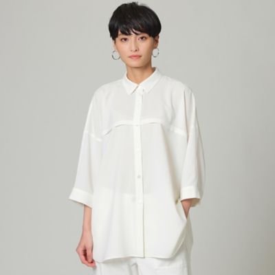 ＜EVEX by KRIZIA (Women)＞【接触冷感】【吸水速乾】【ウォッシャブル】スーパードライツイルシャツ（Ｕ５Ｍ０５１５３＿＿）