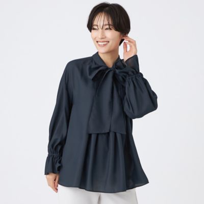 EVEX by KRIZIA (Women)/エヴェックス バイ クリツィア スパンローンボウタイブラウス(U5M05629__) アオ29L トップス【三越伊勢丹/公式】