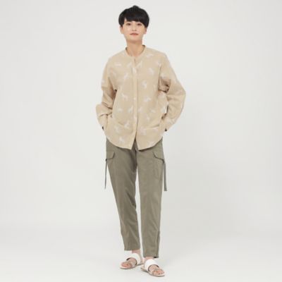 【ウォッシャブル】ボイル刺繍コットンシャツ（Ｕ５Ｍ０６３４５＿＿）