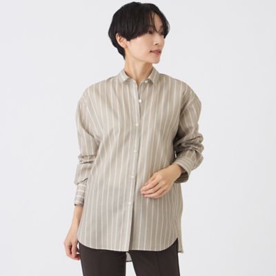 ＜EVEX by KRIZIA (Women)＞【マシンウォッシャブル】コットンライクストライプシャツ（Ｕ５Ｍ０７６９０＿＿）