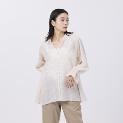 EVEX by KRIZIA (Women)/エヴェックス　バイ　クリツィア 【1枚で決まる】【ウォッシャブル】ヘアリ-ジャカードブラウス(U5M09544__)