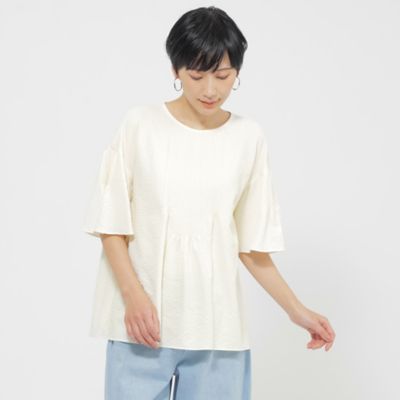 ＜EVEX by KRIZIA (Women)＞【カタログ掲載品】【１枚で決まる】【ウォッシャブル】サッカーストレッチフレアブラウス（Ｕ５Ｍ１０５４５＿＿）