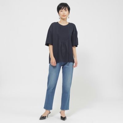 【カタログ掲載品】【１枚で決まる】【ウォッシャブル】サッカーストレッチフレアブラウス（Ｕ５Ｍ１０５４５＿＿）