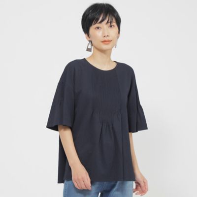 【カタログ掲載品】【１枚で決まる】【ウォッシャブル】サッカーストレッチフレアブラウス（Ｕ５Ｍ１０５４５＿＿）