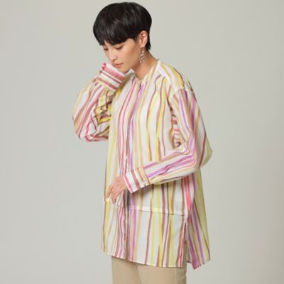 ＜EVEX by KRIZIA (Women)＞【ウォッシャブル】カラフルカラーストライプシャツ（Ｕ５Ｍ１１１４４＿＿）