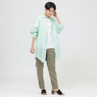 【接触冷感】【ＵＶ対策】【ウォッシャブル】シアーブレンドロングシャツ（Ｕ５Ｍ１１３８９＿＿）