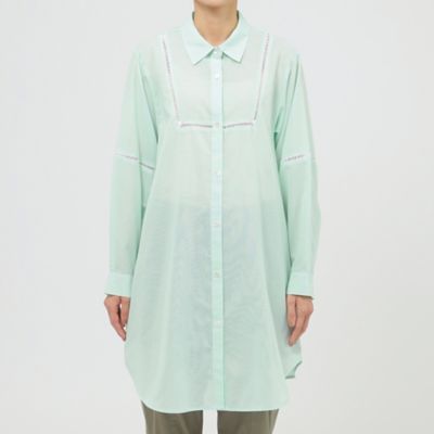 【接触冷感】【ＵＶ対策】【ウォッシャブル】シアーブレンドロングシャツ（Ｕ５Ｍ１１３８９＿＿）