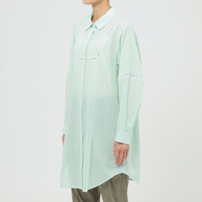 【接触冷感】【ＵＶ対策】【ウォッシャブル】シアーブレンドロングシャツ（Ｕ５Ｍ１１３８９＿＿）