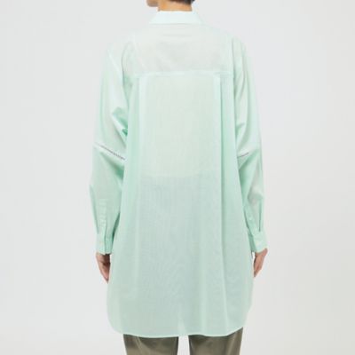 【接触冷感】【ＵＶ対策】【ウォッシャブル】シアーブレンドロングシャツ（Ｕ５Ｍ１１３８９＿＿）