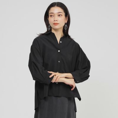 ＜EVEX by KRIZIA (Women)＞【接触冷感】【ＵＶ対策】【ウォッシャブル】リネンライクタンブラーショートブラウス（Ｕ５Ｍ１５５６４＿＿）