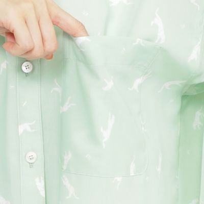 【１枚できまる】【カタログ掲載品】【ウォッシャブル】クラフトパンサーシアーコンビブラウス（Ｕ５Ｍ１６５６６＿＿）