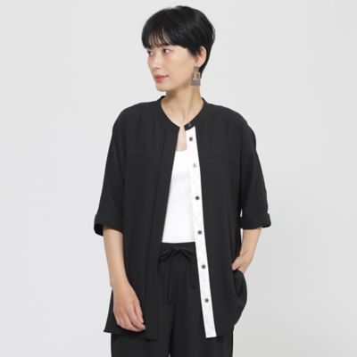 EVEX by KRIZIA (Women)/エヴェックス　バイ　クリツィア 【夏でもさらっと】【吸水速乾】【ウォシャブル】バックサテンジョーゼットブラウス(U5M18581__)