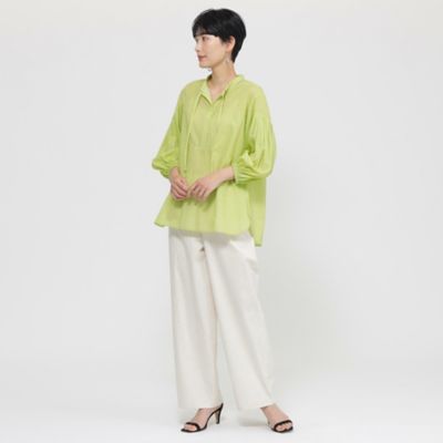 ブラウス シャツ 「接触冷感」「ウォシャブル」シアーボイルプルオーバーブラウス レディース 接触冷感】【ウォシャブル】シアーボイルプルオーバーブラウス