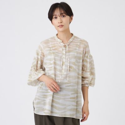 ＜EVEX by KRIZIA (Women)＞【接触冷感】【ウォシャブル】シアーボイルゼブラプルオーバーブラウス（Ｕ５Ｍ２１６１４＿＿）