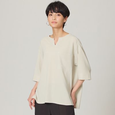＜EVEX by KRIZIA (Women)＞＊Ｗｉｎｇｓ掲載＊【ウォッシャブル】【接触冷感】シルキードライブラウス（Ｕ５Ｍ６２１６８＿＿）