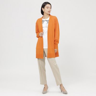 【お出かけや冷房対策に】【ＵＶ対策】【ウォッシャブル】ドライタッチＶネックロングカーディガン（Ｕ５Ｎ０２３１３＿＿）