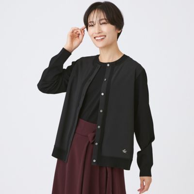 ＜EVEX by KRIZIA (Women)＞【ウォッシャブル】レーヨンストレッチニットコンビカーディガン（Ｕ５Ｎ０２６３２＿＿）