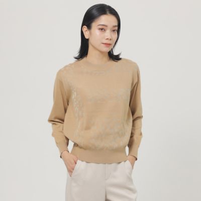 EVEX by KRIZIA (Women)/エヴェックス　バイ　クリツィア 【ウォッシャブル】イニシャルパンサージャカードニット(U5N04508__)