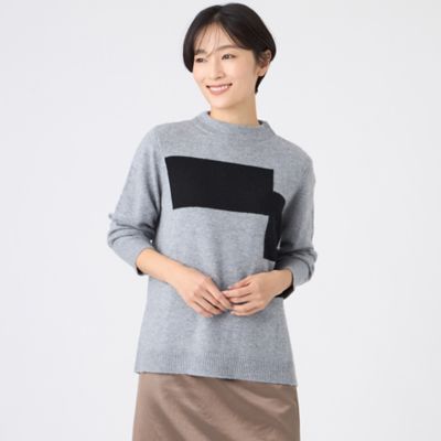 ＜EVEX by KRIZIA (Women)＞【ＳＡＮＹＯ　Ｓｔｙｌｅ　ＥＤＩＴＩＯＮ掲載】【ウォッシャブル】ブロッキングウールニットプルオーバー（Ｕ５Ｎ０６６７２＿＿）