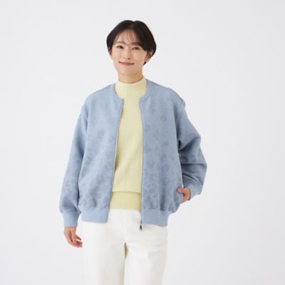 ウォッシャブル】パンサーグラデーションニットブルゾン