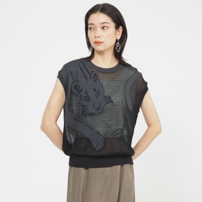 ＜EVEX by KRIZIA (Women)＞【カタログ掲載品】【ウォッシャブル】パンサージャカードメッシュニット（Ｕ５Ｎ１３５７０＿＿）
