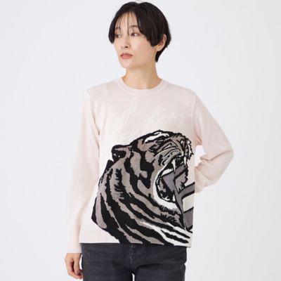 ＜EVEX by KRIZIA (Women)＞【カタログ掲載】【ウォッシャブル】イニシャルタイガーインターシャニットプルオーバー（Ｕ５Ｎ１３６６２＿＿）